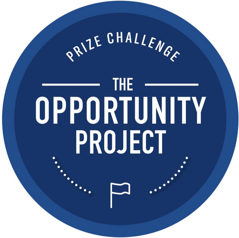 Illustration of a blue circle around text which says The Opportunity Project
