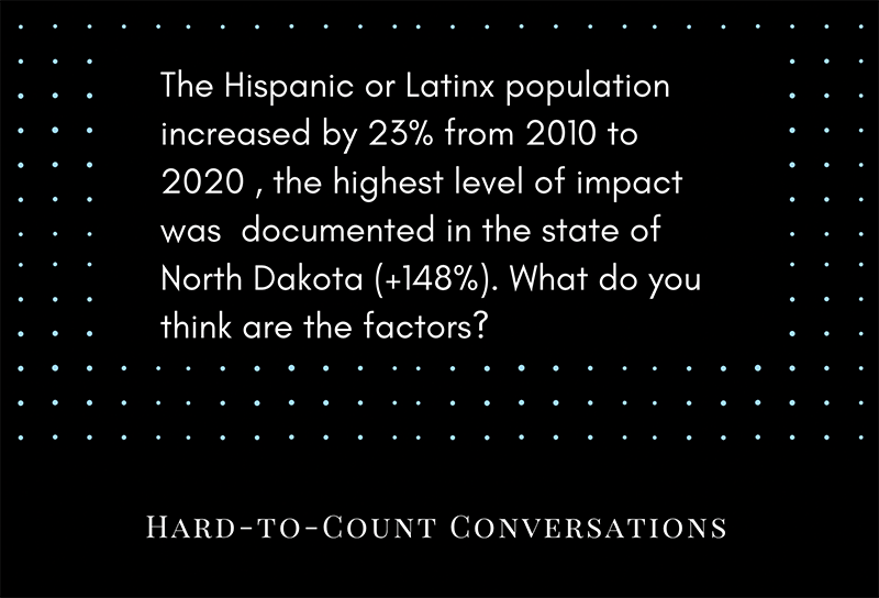 Image of Hard-To-Count Conversation Card with a Census statistic