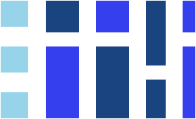 Illustration of a group of red, yellow, and blue squares and rectangles